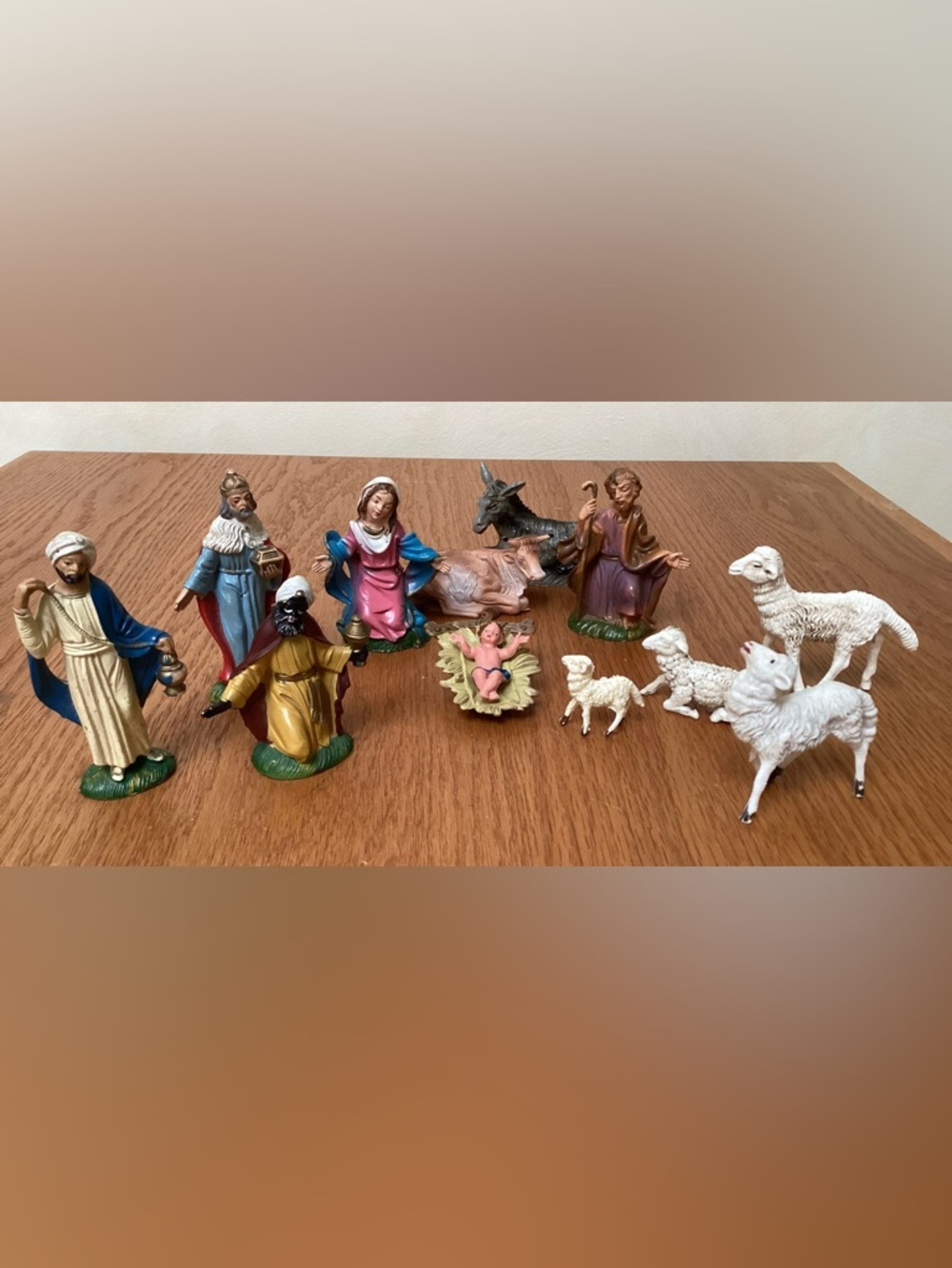 Vtg Italian Nativity Figurine Set Mary Joseph Baby Jesus
